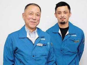 株式会社山口製作所 代表取締役 山口 貴史 氏/製造部 プレス製造課 係長 嶋 優仁 氏