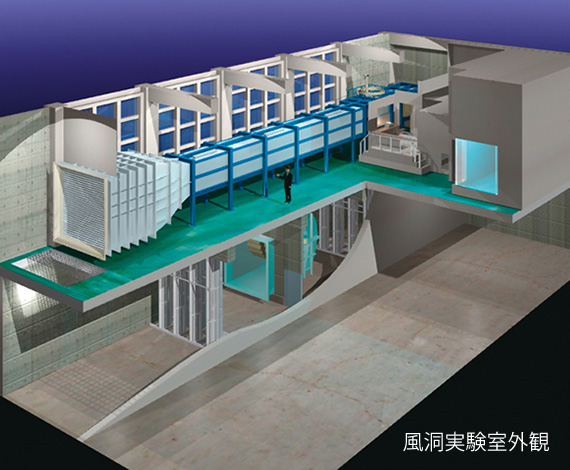 風洞実験室外観