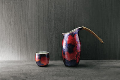 茜色(あかねいろ)銅酒器 ー錦ー ぐい吞み 18,150円、チロリ 58,300円