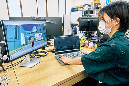 メタバース開発に取り組む様子