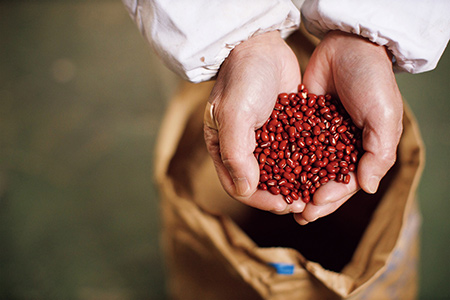 厳選された小豆