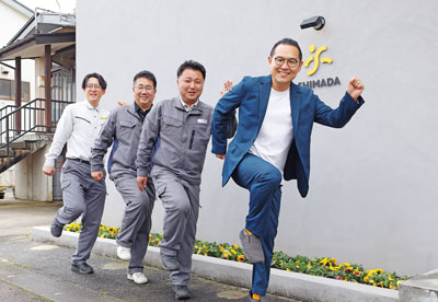 代表取締役 社長執行役員 島田奏大 氏/建築部 チーフエンジニア 石塚大介 氏/営業部 係長 青野哲 氏/総務部 髙野寿樹 氏