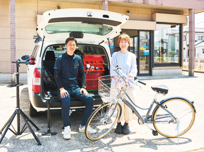 有限会社宮川産業 代表取締役 山﨑寛 氏/モーターサイクルフタワ/ふたわ美容室 本多和美 氏