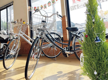 通学用自転車の展示販売