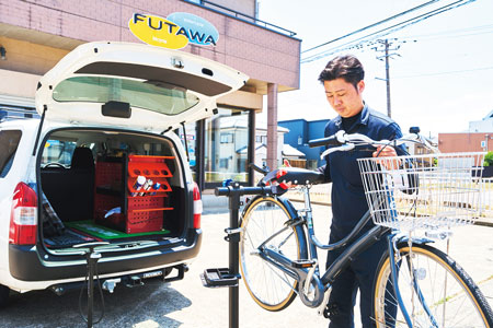 移動修理の様子