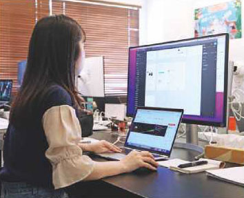 クリエイターの作業の様子